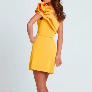 Mac Duggal‎ Ieena Dress Yellow